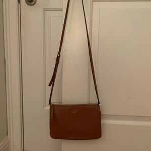 Kate Spade camel colored crossbody purse